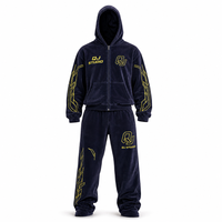 Fabricant de vêtements streetwear personnalisés pour hommes, lavage à l'acide doux, éponge française 100% coton, ensemble short et sweat à capuche de sport baggy