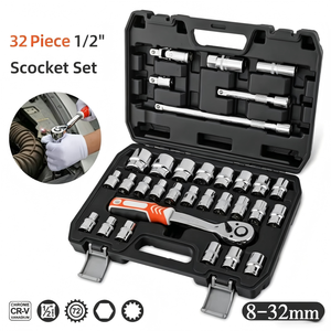 ชุดประแจบล็อก 1/2 นิ้ว โครเมี่ยมวาเนเดียม 8-32 มม. สำหรับซ่อมรถยนต์ - Product Image 5