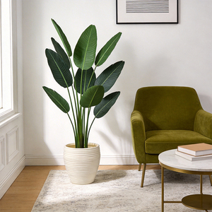 Pot de fleurs sur pied de grande taille Yicai, moderne, en mélamine, pour arbre artificiel, rond, en plastique, durable, écologique, pour la maison <span class=keywords><strong>et</strong></span> le jardin - Product Image 3