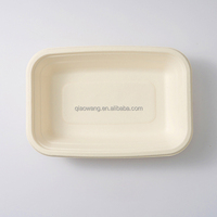 750 ml Rectangulaire Canne à Sucre Bagasse Lunch Container Écologique Jetable Biodégradable À Emporter Boîte Alimentaire 750 ml