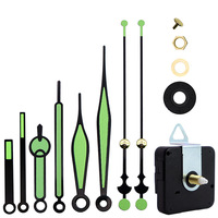 Aiguilles d'horloge lumineuses, kit de mouvement à quartz, aiguilles noires luminescentes, matériel de montage, pièces de rechange DIY, design moderne silencieux