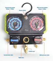 Manomètre de Pression de Réfrigération Haute Qualité R22/R134A/R404A/R410A, Kit de Manifold avec Éclairage LED et Anti-Collision pour Outils CVC