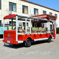 Voiture électrique de tourisme 14 places, 5000W, avec toit en profilé aluminium, pour zones panoramiques et navettes