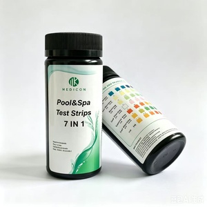 Bandelettes de test pour piscines W-7, test de 7 paramètres, bonne qualité, kit de test de l'eau de <span class=keywords><strong>piscine</strong></span> - Product Image 2