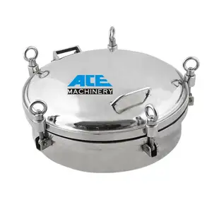 Sanitary Manway Flange Manhole With Glass Tank Hatch Distilllery Use Stainless Steel Round Manhole Cover