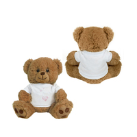Jouet ours en peluche super doux personnalisé cadeaux de sublimation en gros jouets en peluche en coton PP avec fermeture éclair saint valentin