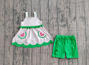 GSD1212 rts Vestido de verano sin mangas con estampado de cocodrilo hasta la rodilla para bebé niña, conjunto de ropa al por mayor para bebé niña - Product Image 5