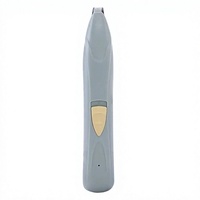 Tondeuse électrique pour animaux de compagnie en acier inoxydable, tondeuse à poils pour oreilles et pattes de chat et de chien, rechargeable par USB, version LED avec batterie