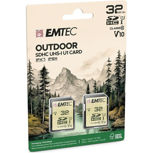 Tarjeta SD Emtec UHS-I U1 V10 para exteriores - 32 GB (paquete doble) (ECMSD32GHCU1ORP2) - Product Image 2