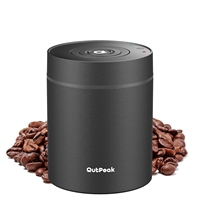 Petit récipient à café électrique portable et écologique de 500 ml (8,8 oz) en acier inoxydable 304, scellé et automatique