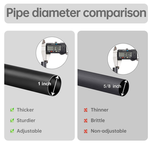 YIJIALE Programa OEM Flexible, Barra Telescópica para Cortinas de 0.7-1.2m, 32mm, Gris Oscuro, con Sistema de Tensión de un Clic, para Ventanas de Ático - Product Image 2