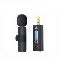 Vente chaude K35 3.5 Mm Double Mini Clip Collier Revers Micro Sans Fil Microphone pour Téléphone Portable Caméra Vlogging