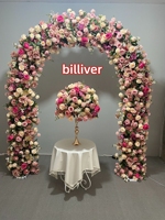 Arche de fleurs artificielles de 2*2,4 m, décoration de scène de coulisses, cadre en fer, présentoir de roses, vitrines de fleurs, salle d'exposition