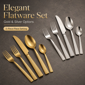Wedding Royal Luxury Table Spoon Fork Steak Knife 18/10 304 Stainless Steel <b>Flatware</b> <b>Set</b> - Product Image 2