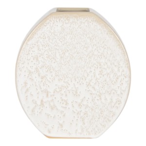 Vaso in ceramica con decorazioni floreali in rilievo, elemento decorativo da tavolo per soggiorno e arredamento casa - Product Image 4