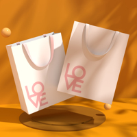 Saint Valentin Mariage Fiançailles Amour Kraft Sac En Papier Enfants Portable Cadeau Bonbons Sac Mignon Goodie Sac