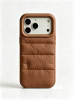 Coque personnalisable tendance pour iPhone 18 17 Pro Max 16 15 Plus, texture matelassée avec bracelet perlé et dragonne, protection intégrale