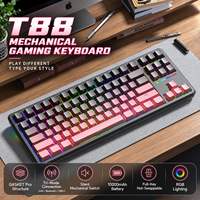 Clavier mécanique sans fil Langtu T88 BT tri-mode pour ordinateur portable, bureau et jeux