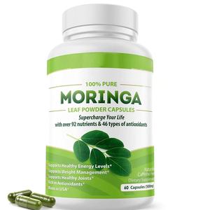 HALAL JIANNUO Kruiden Vegan Moringa Capsules 2 Capsules/Dag 60 Capsules/Verpakking Bevordert de Spijsvertering Immuunondersteuning Volwassenen Voedingssupplement - Product Image 1