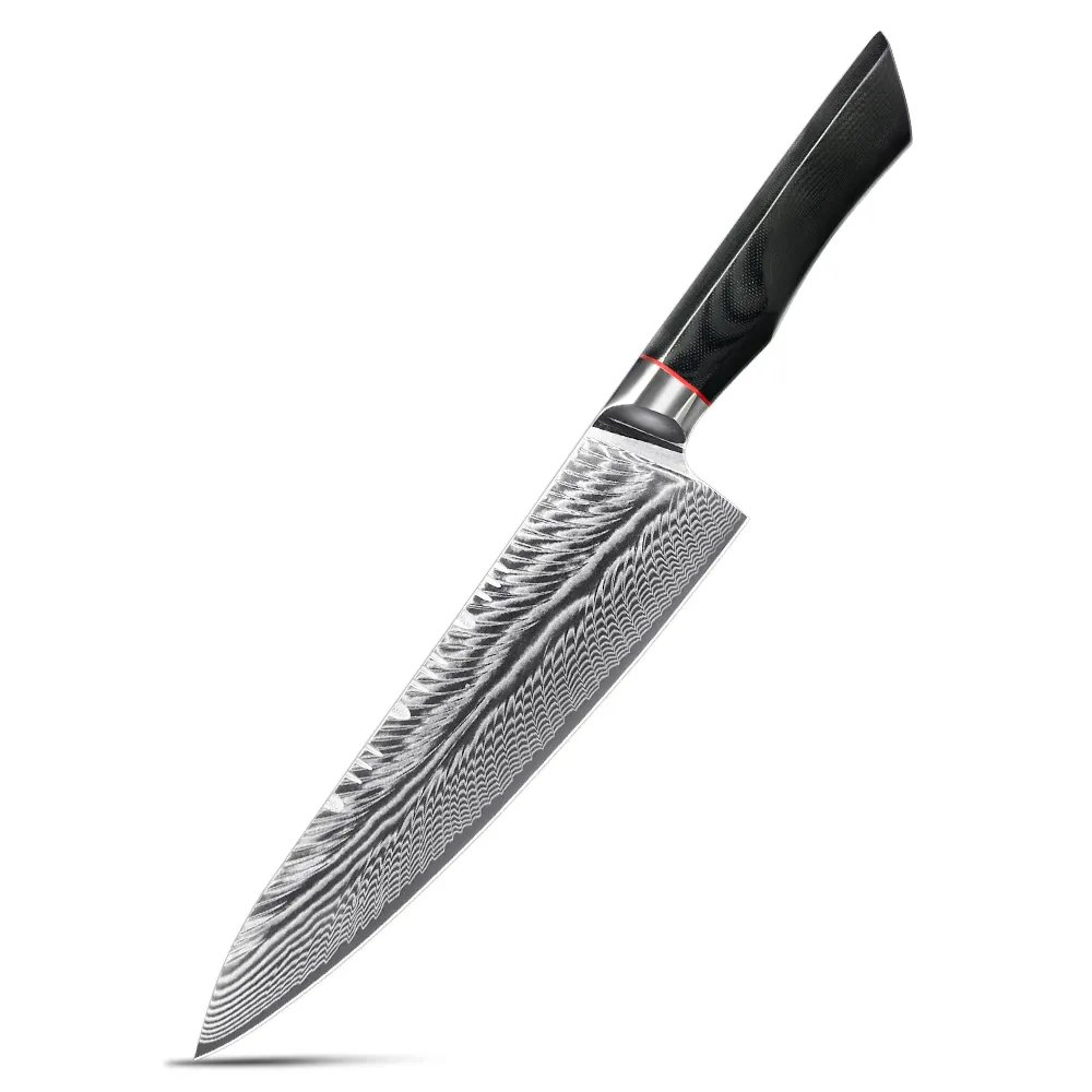Extra Sharp G10 Griff Damast stahl Küchenmesser in hoher Qualität