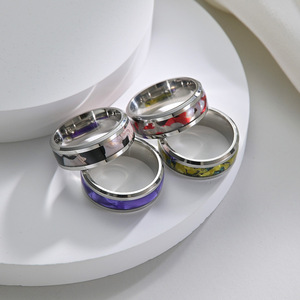 Bagues tendance en acier inoxydable plaqué or/argent multicolores pour hommes – Vente en gros à bas <span class=keywords><strong>prix</strong></span> et de haute qualité - Product Image 2