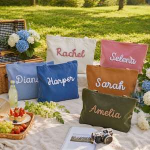 Bolsa de Mano Plegable de Lujo Moderna con Diseño Personalizado, Tejido de Pana Suave y Resistente, Patrón Sólido, Grande para Mujer - Product Image 1