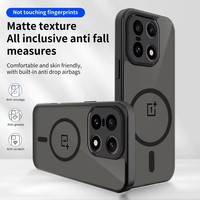 Étui magnétique antichoc translucide mat pour OnePlus 15 15R 13T 13R 13 Ace 6 6T 5 Pro Nord CE 5 4 Lite Coque arrière
