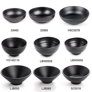 Black plastic small bowls, soup bowls, rice bowls, hot <b>pot</b> restaurant self-service <b>dipping</b> sauce bowls, restaurant and hotel - Product Image 3