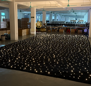 Kích thước tùy chỉnh <span class=keywords><strong>3</strong></span>*6M Led Sao Rèm trắng ấm Led Sao vải DMX điều khiển Sao Backdrop cho đám cưới sân khấu Nhà thờ - Product Image 2