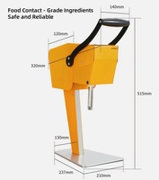 Nieuwe commerciële elektrische mixer met motor voor het extraheren van vers fruit sap, speciaal voor ananas & dragon fruit, 24V 200W