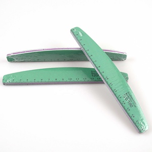 Limes à ongles professionnelles, outil de manucure vert, papier de verre, résistant et épais, ponçage, en forme de demi-lune, 10 pièces, 100/180 - Product Image 5