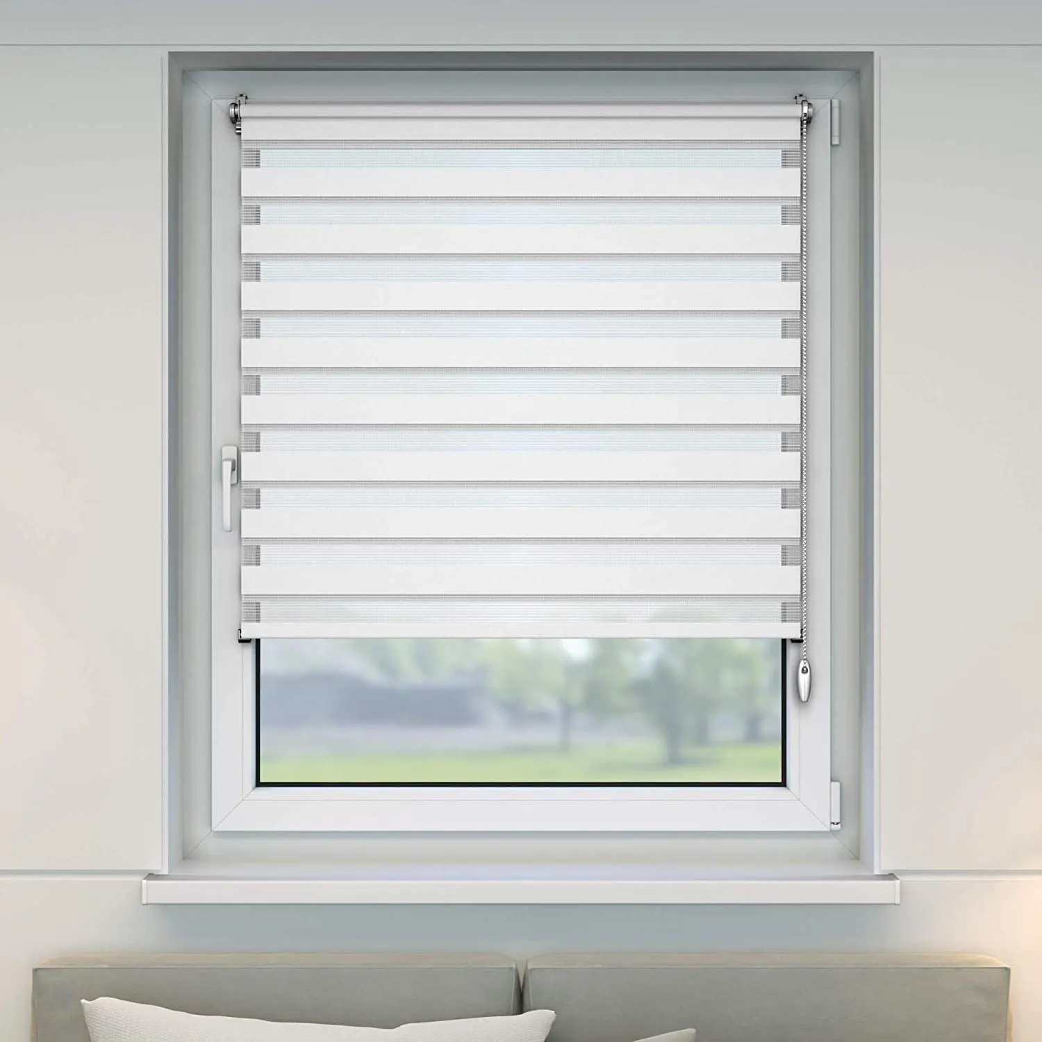 blackout zebra shades for office or home automatic smart control blinds solar semi blackout curtains