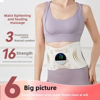 Ceinture de massage abdominale intelligente chauffante, masseur lombaire à impulsions, masseur EMS de fitness à domicile, rechargeable, musical QL-3