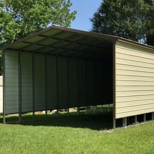 Structure en acier galvanisé à installation facile, abri de voiture, garage portable, hangar, design moderne pour ferme - Product Image 1
