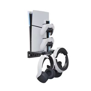 Station d'accueil de charge <span class=keywords><strong>pour</strong></span> <span class=keywords><strong>PS5</strong></span> Slim Console Game Controller Base de charge <span class=keywords><strong>pour</strong></span> <span class=keywords><strong>PS5</strong></span> Slim <span class=keywords><strong>Vr</strong></span> Headset Storage Stand Hanger - Product Image 2