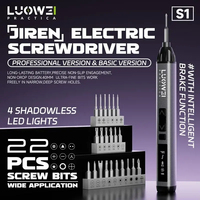 Set Obeng Elektrik Presisi LUOWEI S1 Pro 22 Bit, Tipe-C Isi Ulang, Dapat Disesuaikan, untuk Perbaikan Ponsel