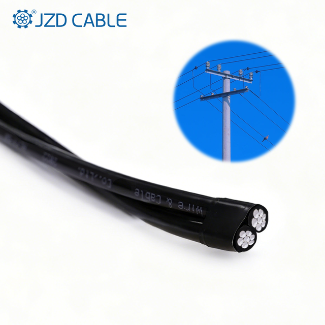 JZD Multi-stranded ABC Aluminum XLPE Low Voltage Power Cable Weatherproof Aerial Bundled for Rural Electrification