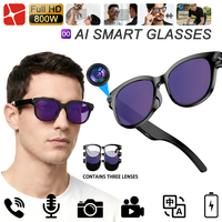 Gafas Inteligentes Portátiles con IA, Cámara HD de 8MP, Traductor de Idiomas en Tiempo Real, 4-6 Días de Autonomía, Gafas con Grabación de Video