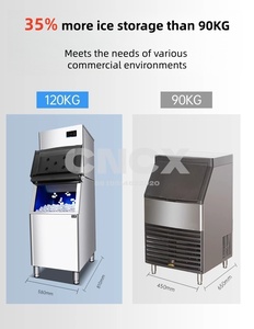 Machine à crème glacée commerciale et machine à glaçons combinées |   Production de glace haute efficacité 220V pour la restauration - Product Image 4