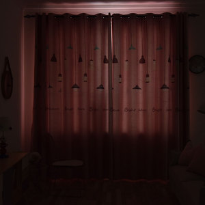 Lámpara Colgante Multicolor Rosa Pálido con Estampado a Mano, Cortina Semiopaca con Diseño Moderno <span class=keywords><strong>para</strong></span> Dormitorio de Niña - Product Image 5
