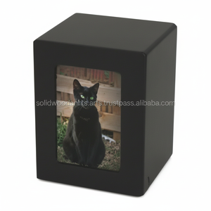 Caja de urna de madera funeraria para cenizas de mascotas Urnas de cremación de madera para cenizas de gatos y perros Urnas de palisandro a bajo precio - Product Image 1