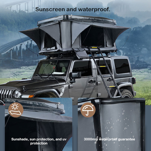 Grande <span class=keywords><strong>Tente</strong></span> de Toit Rigide Pliante pour 4 Personnes avec Auvent Toit de Voiture Camping Familial <span class=keywords><strong>Tente</strong></span> Extérieure Imperméable pour Véhicules SUV - Product Image 2