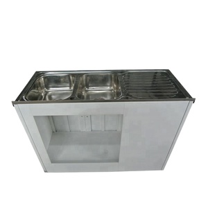 Gabinetes de Cocina de Acero Laminado en Frío con Fregadero de Acero Inoxidable, Garantía de 10 Años, Recubrimiento Electrostático en Polvo para Apartamentos - Product Image 4