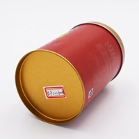Boîte ronde en étain pour le thé, coffret d'emballage avec couvercle arquées et couvercle intérieur