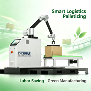 Paletizador Robótico Colaborativo Portátil, Máquina de Apilamiento de Palés con Cinta Transportadora Integrada para Línea de Empaquetado - Product Image 1