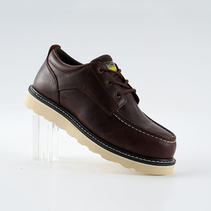 Chaussures de sécurité basses à bout en acier, bottes de travail en cuir véritable pour hommes, légères, antidérapantes, chaussures de protection industrielles - Product Image 6