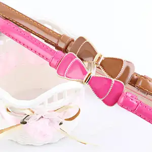 Spring And Summer New Skinny Women Dress Accessories Belt Thin Adjustable Waist Bow Belts Bow Lengthening Leather Belt