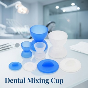 Gobelet de mélange <span class=keywords><strong>dentaire</strong></span> en silicone à double extrémité avec couvercle pour résine autopolymérisante de laboratoire <span class=keywords><strong>dentaire</strong></span> - Product Image 1
