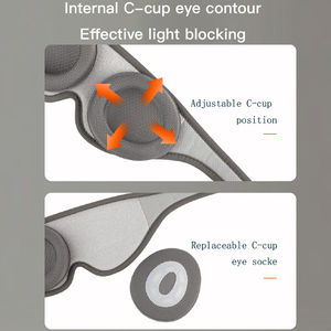 Masque de sommeil occultant personnalisé en 3D avec ombre, bonnet de nuit en forme de C pour hommes et femmes, utilisation à domicile, polyester - Product Image 6