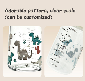 OEM ODM BPAフリーPP哺乳瓶,高品質ワイドネック漫画パターン8oz/240ml容量0-12ヶ月 - Product Image 4